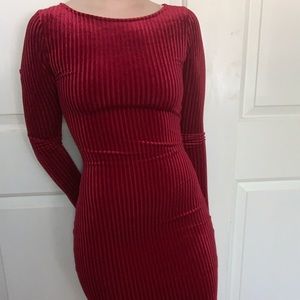 Red long sleeve mini